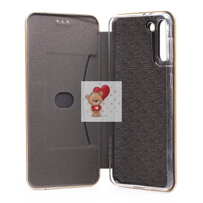 Чехол-книжка для Samsung G996 Galaxy S21+ (золотой) открытие вбок (золотой) - BC002