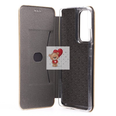 Чехол-книжка для Samsung G998 Galaxy S21 Ultra (золотой) открытие вбок (золотой) - BC002