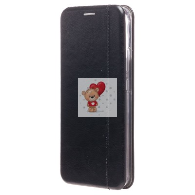 Чехол-книжка для Xiaomi Poco C40 открытие вбок (черный) - BC002