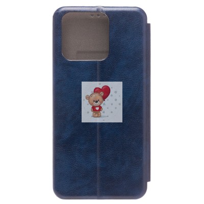 Чехол-книжка для Xiaomi Poco C40 открытие вбок (синий) - BC002