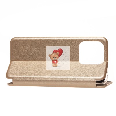 Чехол-книжка для Xiaomi Poco C55 (золотой) - BC002