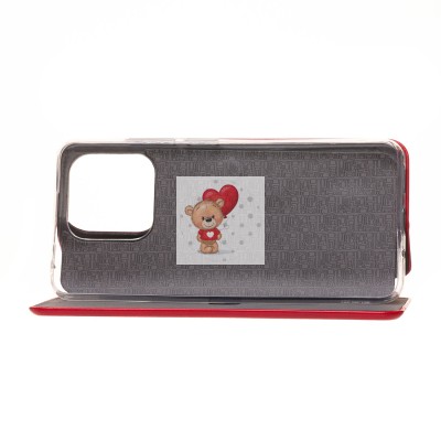 Чехол-книжка для Xiaomi Poco C55 (красный) - BC002