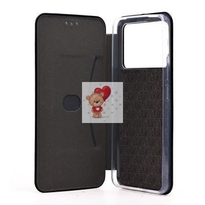 Чехол-книжка для Xiaomi Poco F6 Pro (черный) - BC002