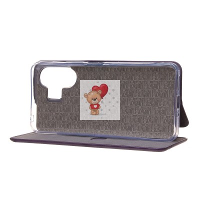 Чехол-книжка для Xiaomi Redmi 13C 5G (фиолетовый) - BC002