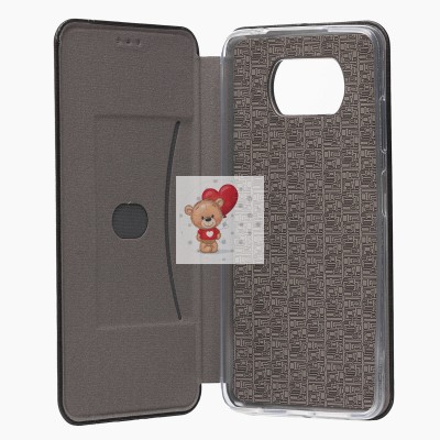 Чехол-книжка для Xiaomi Poco X3 открытие вбок (черный) - BC002 Чехол-книжка для Xiaomi Poco X3 открытие вбок (черный) - BC002