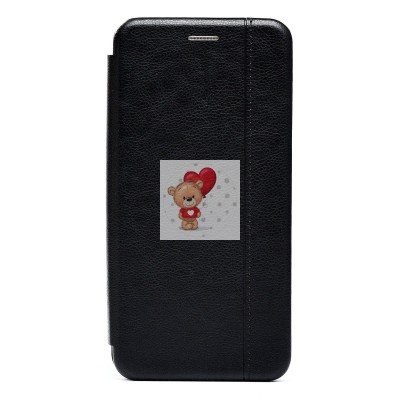 Чехол-книжка для Xiaomi Redmi 10 (черный) открытие вбок - BC002