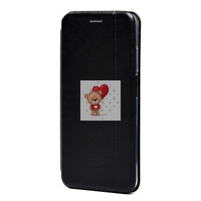 Чехол-книжка для Xiaomi Redmi 10 (черный) открытие вбок - BC002