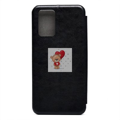 Чехол-книжка для Xiaomi Redmi 10 (черный) открытие вбок - BC002