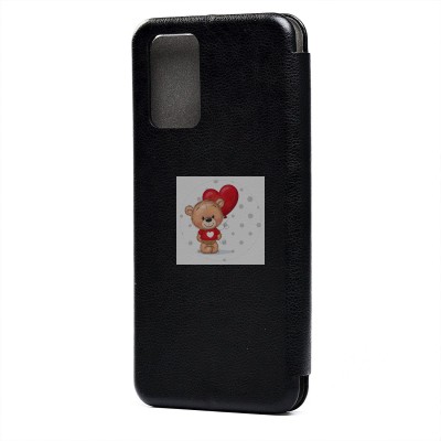 Чехол-книжка для Xiaomi Redmi 10 (черный) открытие вбок - BC002