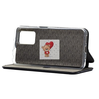 Чехол-книжка для Xiaomi Redmi 10 (черный) открытие вбок - BC002