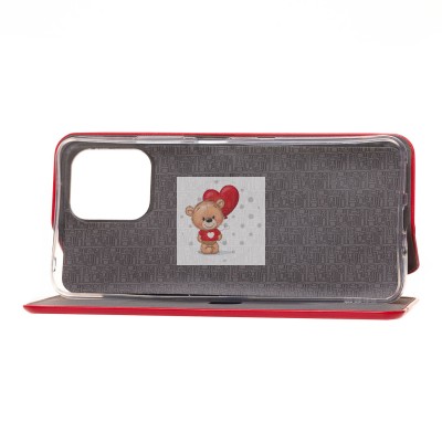 Чехол-книжка для Xiaomi Redmi 12 4G (красный) - BC002