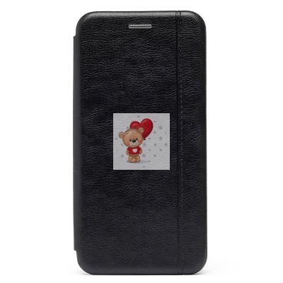 Чехол-книжка для Xiaomu Redmi 9i (черный) открытие вбок - BC002