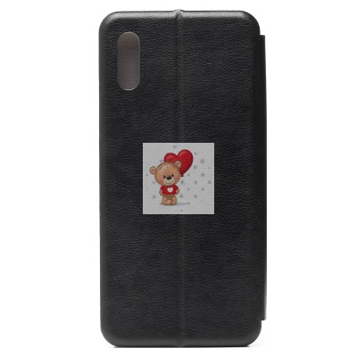 Чехол-книжка для Xiaomu Redmi 9i (черный) открытие вбок - BC002