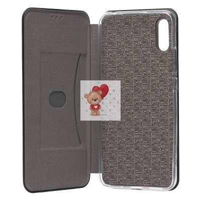 Чехол-книжка для Xiaomu Redmi 9i (черный) открытие вбок - BC002