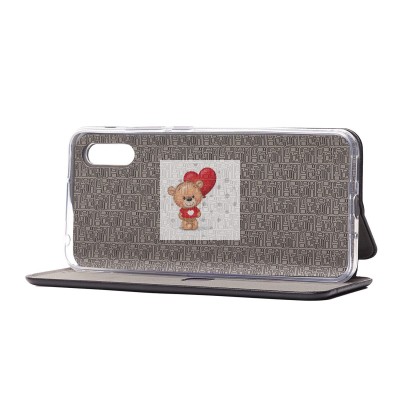 Чехол-книжка для Xiaomu Redmi 9i (черный) открытие вбок - BC002