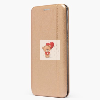 Чехол-книжка для Xiaomi Redmi 9i (золотой) открытие вбок - BC002