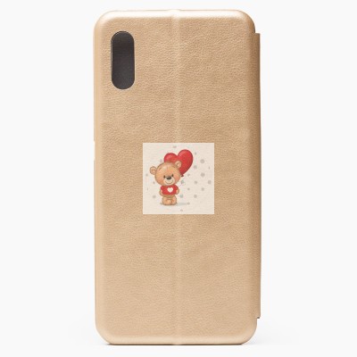 Чехол-книжка для Xiaomi Redmi 9i (золотой) открытие вбок - BC002