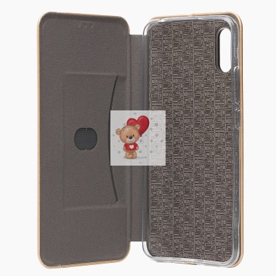 Чехол-книжка для Xiaomi Redmi 9i (золотой) открытие вбок - BC002