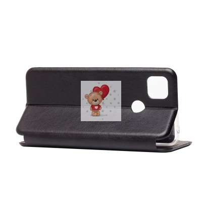 Чехол-книжка для Xiaomi Redmi 9C (черный) открытие вбок - BC002