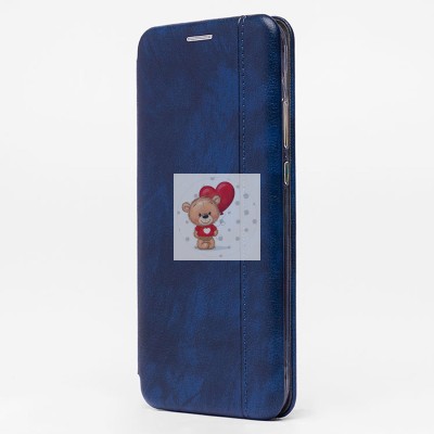 Чехол-книжка для Xiaomi Redmi 9C (синий) открытие вбок - BC002