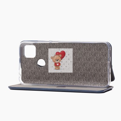 Чехол-книжка для Xiaomi Redmi 9C (синий) открытие вбок - BC002