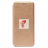 Чехол-книжка для Xiaomi Redmi 9T (золотой) открытие вбок - BC002