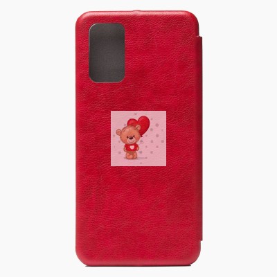 Чехол-книжка для Xiaomi Redmi 9T (красный) открытие вбок - BC002