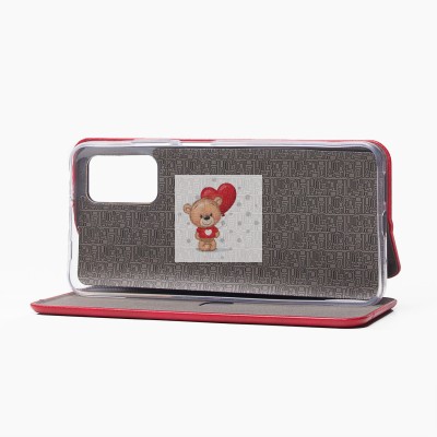 Чехол-книжка для Xiaomi Redmi 9T (красный) открытие вбок - BC002