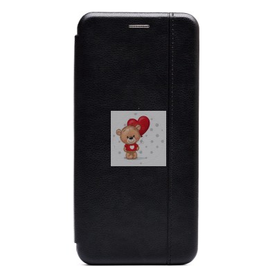 Чехол-книжка для Xiaomi Redmi Note 10 Pro Global (черный) открытие вбок - BC002