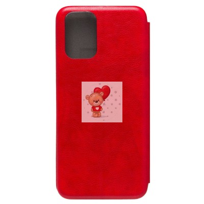 Чехол-книжка для Xiaomi Redmi Note 10 открытие вбок (красный) - BC002