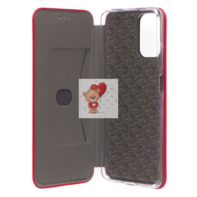 Чехол-книжка для Xiaomi Redmi Note 10 открытие вбок (красный) - BC002