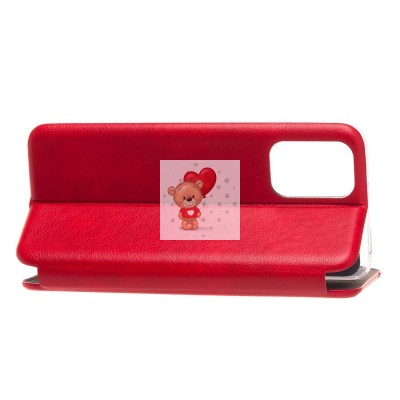 Чехол-книжка для Xiaomi Redmi Note 10 открытие вбок (красный) - BC002