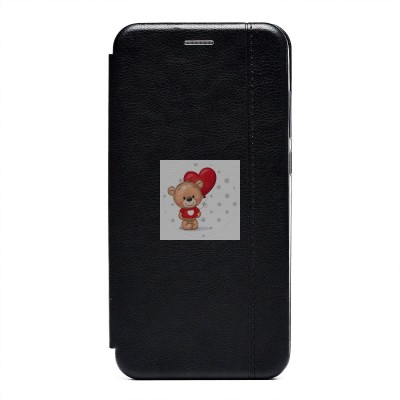 Чехол-книжка для Xiaomi Redmi Note 8 Pro (черный) открытие вбок - BC002