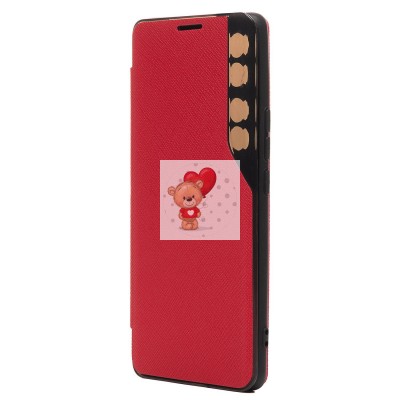 Чехол-книжка для Huawei Honor 70 Pro (красный) - BC003 Чехол-книжка для Huawei Honor 70 Pro (красный) - BC003