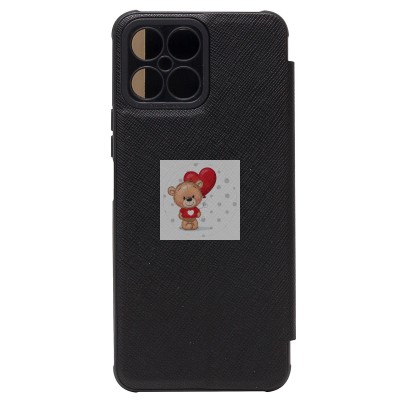 Чехол-книжка для Huawei Honor X8 (черный) - BC003