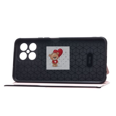 Чехол-книжка для Huawei Honor X8 (розовый) - BC003