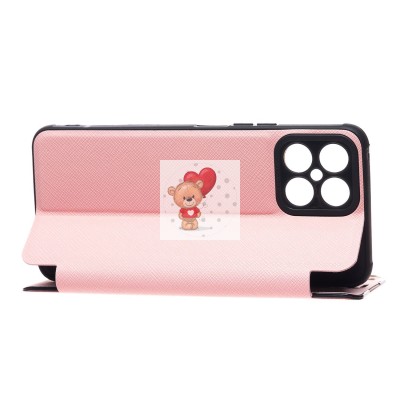 Чехол-книжка для Huawei Honor X8 (розовый) - BC003