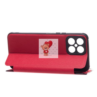 Чехол-книжка для Huawei Honor X8 (красный) - BC003 Чехол-книжка для Huawei Honor X8 (красный) - BC003