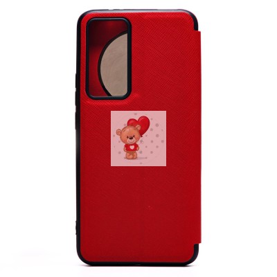 Чехол-книжка для Xiaomi 12T (красный) - BC003