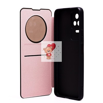 Чехол-книжка для Xiaomi Poco F4 (розовый) - BC003