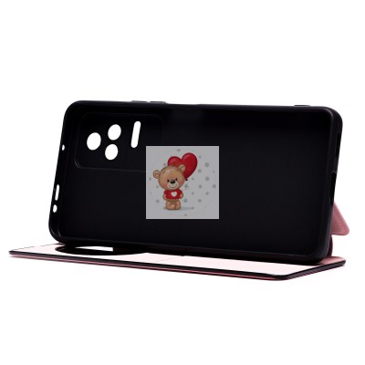 Чехол-книжка для Xiaomi Poco F4 (розовый) - BC003