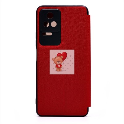 Чехол-книжка для Xiaomi Poco F4 (красный) - BC003