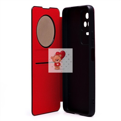 Чехол-книжка для Xiaomi Poco F4 (красный) - BC003
