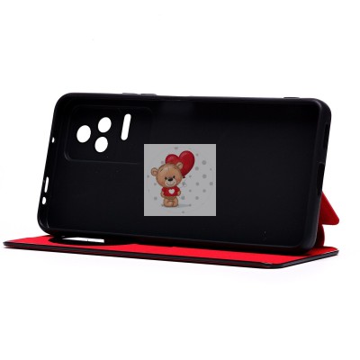 Чехол-книжка для Xiaomi Poco F4 (красный) - BC003