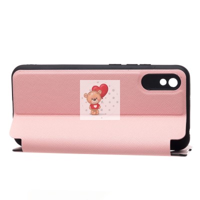 Чехол-книжка для Xiaomi Redmi 9i (розовый) - BC003