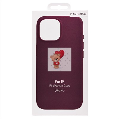 Чехол-накладка для Apple iPhone 15 Pro Max (багровый) - FineW SafeMag