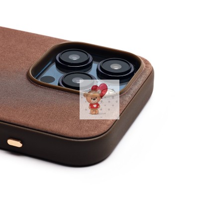 Чехол-накладка для Apple iPhone 15 Pro (серо-коричневый) - FineW SafeMag