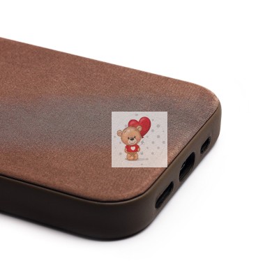 Чехол-накладка для Apple iPhone 15 Pro (серо-коричневый) - FineW SafeMag