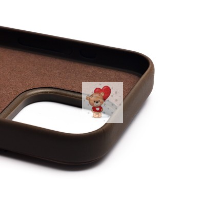 Чехол-накладка для Apple iPhone 15 Pro (серо-коричневый) - FineW SafeMag