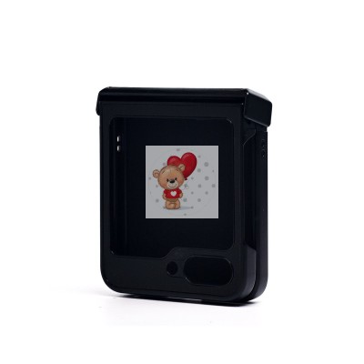 Чехол-накладка для Samsung Galaxy Flip 5 (черный) - FLIP PC тканевая текстура -3 Чехол-накладка для Samsung Galaxy Flip 5 (черный) - FLIP PC тканевая текстура -3